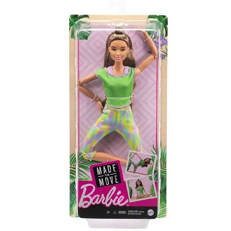 Shop Barbie - Barbie Made To Move Yoga Doll - Brunette Hair Online