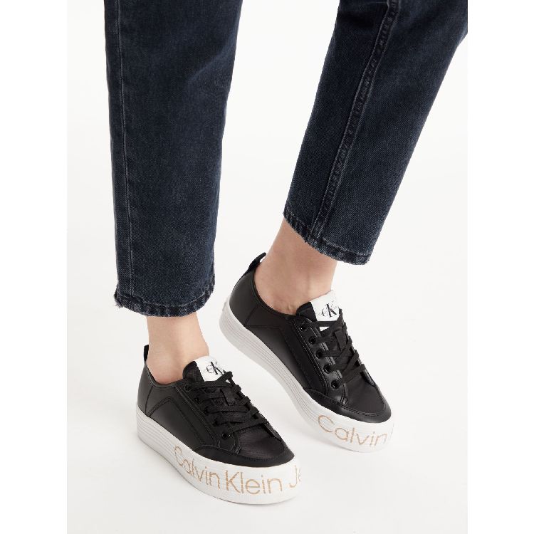 Calvin Klein - Leather Platform Sneakers - Shop with ABC